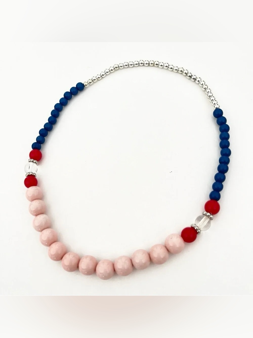 Seed Australia Girl's Bead Necklace Pink Blue Vintagey Princess Chic Sweet Hip